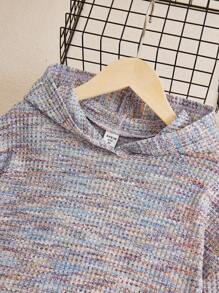 SHEIN Tween Mädchen 2 Stücke lässiges, farbenfrohes Set mit Kapuzenpullover und Leggings, Batik