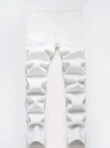 Teen Boy Ripped Frayed Jeans - White - View 2