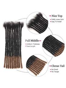 4-12 Inch Options 0.6cm Diameter 10 Strands 100% Human Hair Dreadlock Extensions For Man/Women Hair Extensions Crochet Human Hair Knotless Braids - S1/5 - View 4