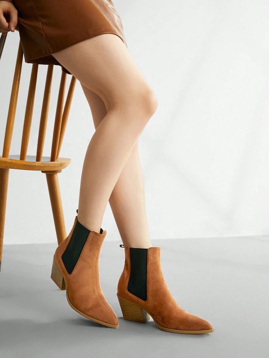 SheIn BIZ Women's Fashion Boots - Brown - View 1