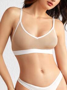 Ocili Leisure Contrast Binding Wireless Bra - Multicolor - View 5