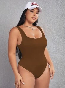 SHEIN EZwear Talla grande Body tank unicolor