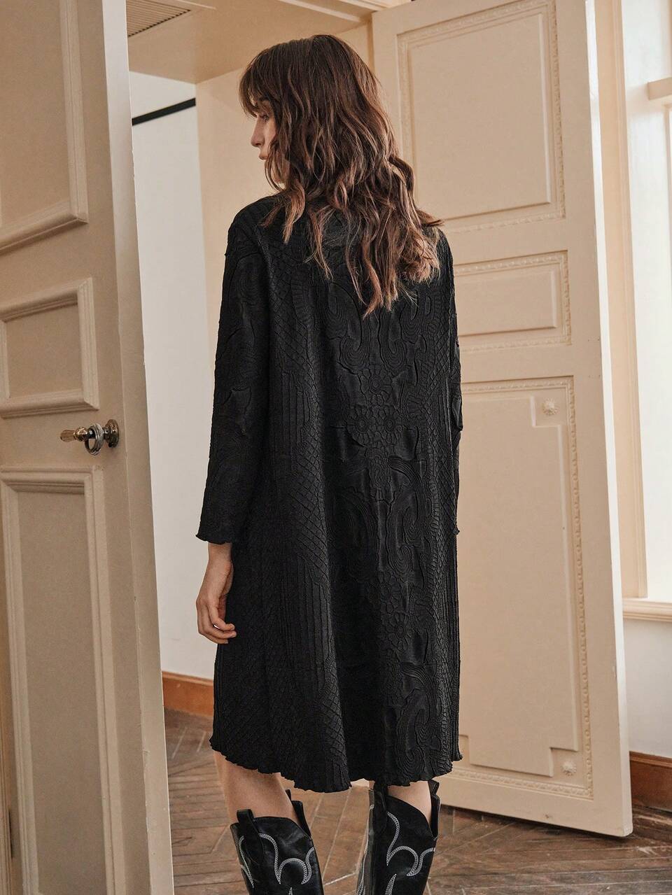 Solid Textured Dress