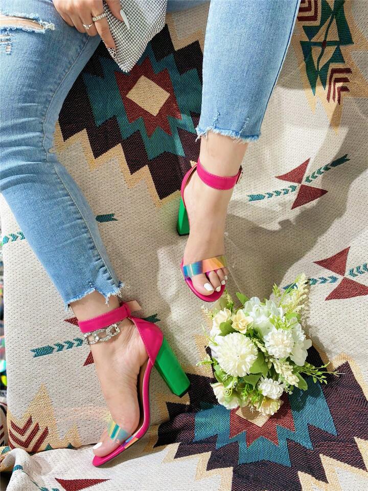 Colorful chunky best sale sandals
