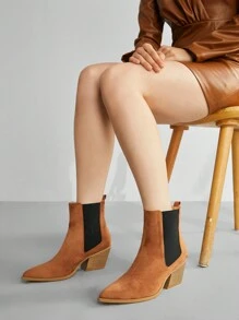 SheIn BIZ Women's Fashion Boots - Brown - View 5