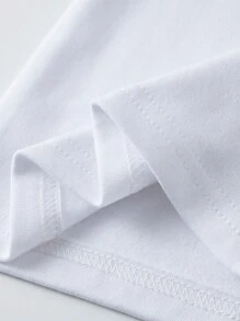 2pcs/Set Tween Girl White Solid Color Long Sleeve Top And Pants, Thick Snug Fit Warm Winter Pajama Set