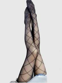 ROMWE Femme Collants À Carreaux