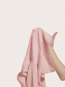 SHEIN EZwear 羊絨領口拉鏈開襟短夾克 - 粉色 - 查看 5