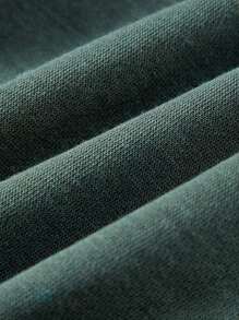 Baby Boy Letter Graphic Striped Trim Colorblock Varsity Jacket - Army Green - View 8