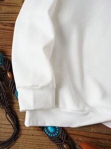 SHEIN EZwear 大碼運動衫 - 白色 - 查看 5