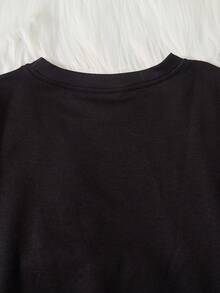 SHEIN Perso Play Tween Boy Bear Print Pullover & Plaid Pants - Multicolor - View 5