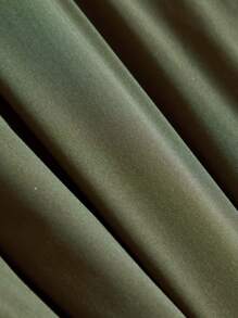 Baby Boy Zip Up Quilted Padded Coat - Army Green - View 7