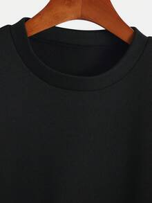 Manfinity Homme Men Crown & Playing Card Print Drop Shoulder Sweatshirt - Black - View 5
