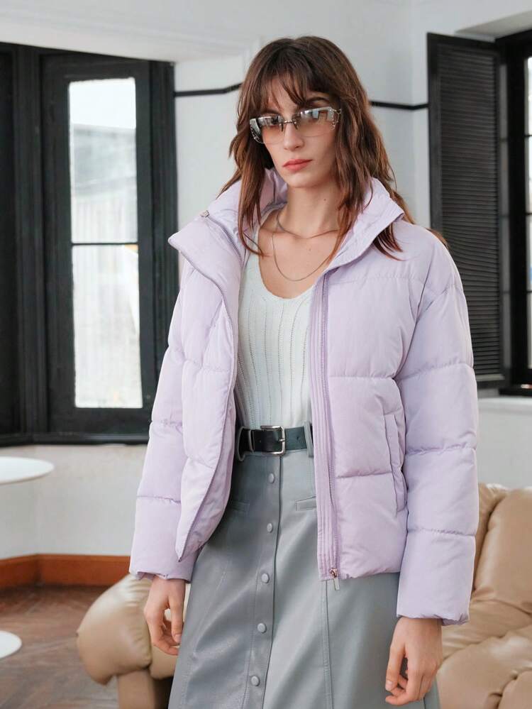 冬用ジップアップ式中綿コート