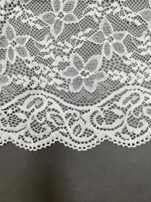 Floral Lace Bralet With Satin Shorts - Multicolor - View 5