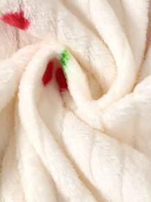 SHEIN Baby Girl Cherry Print Bow Front Contrast Binding Bodysuit - White - View 6