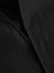 ROMWE PUNK Plus Open Front Hooded Coat - Black - View 4
