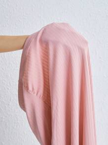 SHEIN 孕婦可調節腰圍羅紋針織鉛筆裙 - 粉色 - 查看 7