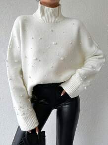 EURMUSE Suéter De Mujer - Blanco - Ver 3