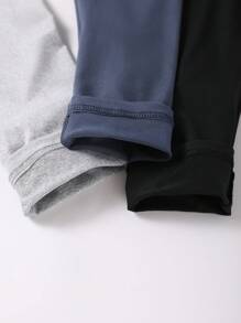 SHEIN Unity 3入組寬腰帶緊身打底褲 - 彩色 - 查看 3