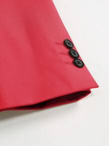 Manfinity AFTRDRK 男士純色雙開衩翻領西裝套裝