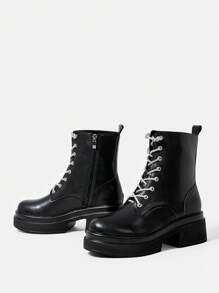 SheIn SXY 1 par Botas de moda - Negro - Ver 2