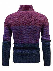 Manfinity Nam Khối màu Áo cao cổ Áo len - Nhiều màu - Xem 2