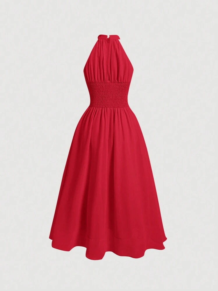 orange halter prom dress Elegant Satin Ombre Halter Neck Prom Dress DP4051 – DSProm main image 1
