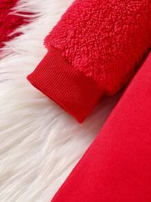 Bebé niña Vestido con patrón de corazón - Rojo - Ver 5