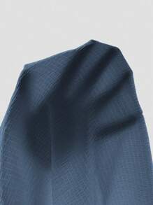 撞色饰边荷叶边袖荷叶边下摆睡衣套装/睡衣套装 - 藍色 - 查看 7