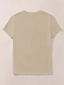 INAWLY Camiseta con estampado de Navidad - Albaricoque - Ver 2