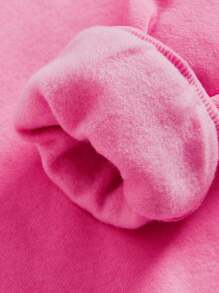 SHEIN Leap Crew Tween Girl Cartoon Graphic Drop Shoulder Sweatshirt - Hot Pink - View 5