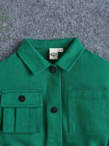 JUSTICE LEAGUE X SHEIN 年輕女孩超人閃電俠卡通字母圖案腰帶垂肩襯衫裙