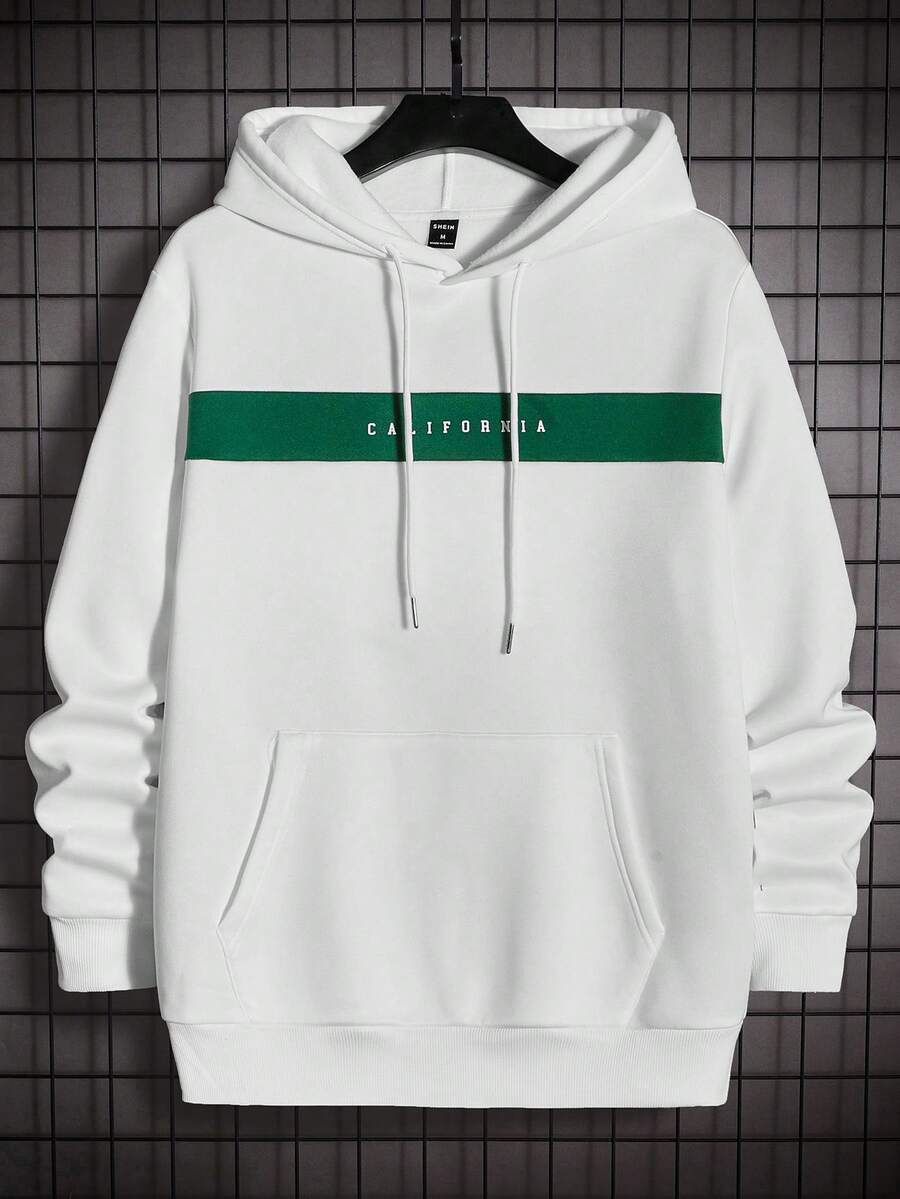 GENTILAND 男士針織休閒印花抽繩衛衣 - 彩色 - 查看 1