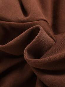 SHEIN Tween Girl Cartoon & Slogan Graphic Sweatpants - Camel - View 6