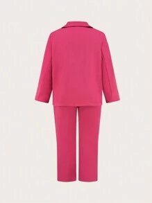 Flirla 大碼西裝領西裝外套和褲子