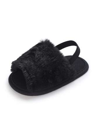 女童夏季蓬鬆、舒適、柔軟的平底涼鞋/初學行走鞋