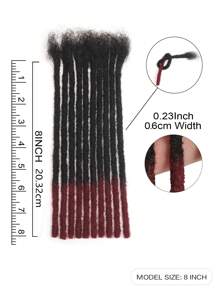 Crochet Human Hair Knotless Braids 4-12 Inch Options 0.6cm Diameter 10 Strands 100% Human Hair Dreadlock Extensions For Man/Women Hair Extensions - S1/99JB - View 3