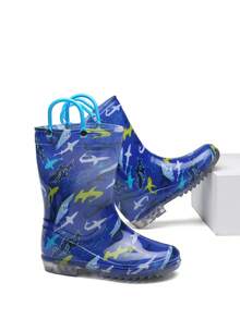 Children's Cartoon Shark Waterproof And Slip-resistant Rain Boots - Multicolor - View 4