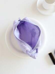 Túi đựng mỹ phẩm họa tiết hoa màu tím, Túi đựng mỹ phẩm màu kẹo Túi đựng đồ trang điểm để đựng đồ du lịch Hộp đựng đồ trang điểm Hộp đựng đồ trang điểm - Màu tím hoa cà - Xem 1