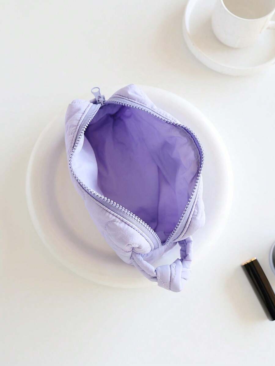 Túi đựng mỹ phẩm họa tiết hoa màu tím, Túi đựng mỹ phẩm màu kẹo Túi đựng đồ trang điểm để đựng đồ du lịch Hộp đựng đồ trang điểm Hộp đựng đồ trang điểm - Màu tím hoa cà - Xem 1