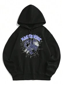 ROMWE MEN Goth 男士運動衫 - 黑色 - 查看 1