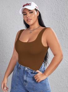 SHEIN EZwear Talla grande Body tank unicolor