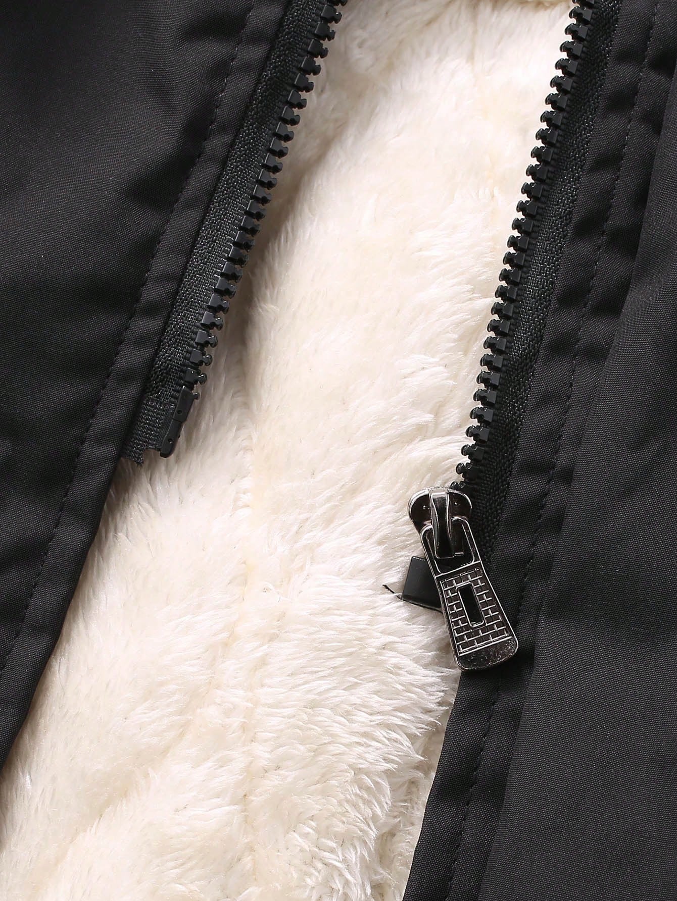 Manfinity Homme معطف رجالي فضفاض مبطن بالحرارة مع...