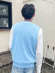 Manfinity Hypemode 男士卡通圖案毛衣背心不帶T恤 - 彩色 - 查看 2