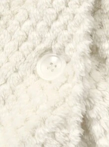 SHEIN Unity 翻蓋細節落肩袖法蘭絨夾克 - 杏色 - 查看 3