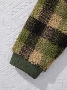 Young Boy Plaid Print Sweatshirt & Pants