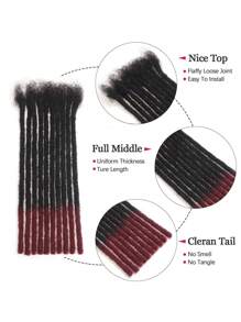 Crochet Human Hair Knotless Braids 4-12 Inch Options 0.6cm Diameter 10 Strands 100% Human Hair Dreadlock Extensions For Man/Women Hair Extensions - S1/99JB - View 5