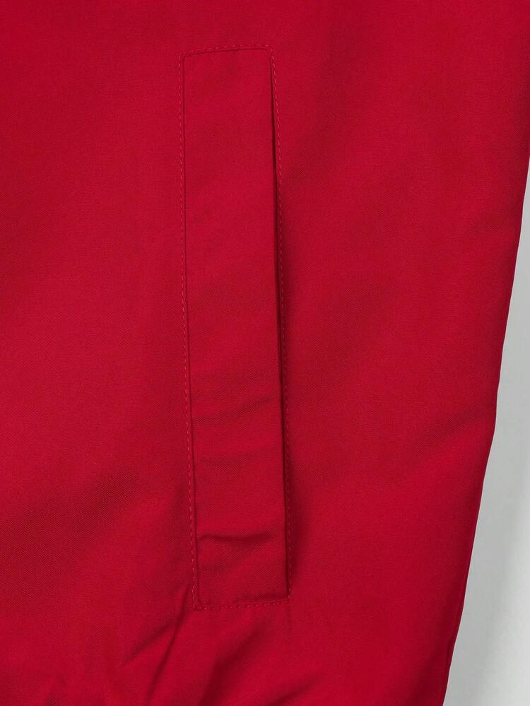 Men's Loose Fit Letter Printed Two Tone Bomber Jacket