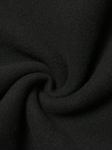 Manfinity Homme Men Plus Slogan Graphic Thermal Sweatshirt - Black - View 3